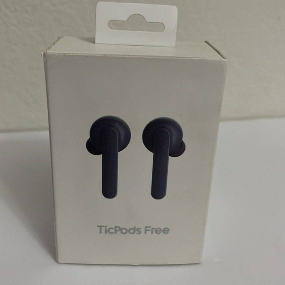 TicPods Free Wireless‎ Bluetooth Earbuds Blue Charging Case New